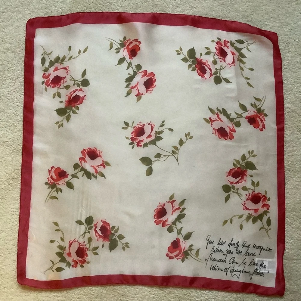 Two Vintage Floral Scarves